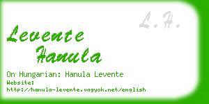 levente hanula business card